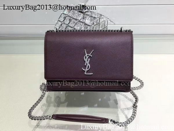 Yves Saint Laurent Cross-body Shoulder Bag Y13927 Purple