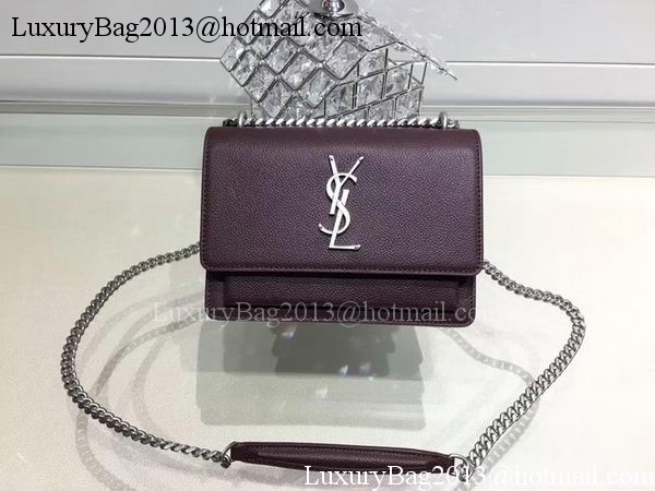 Yves Saint Laurent Cross-body Shoulder Bag Y13928 Purple