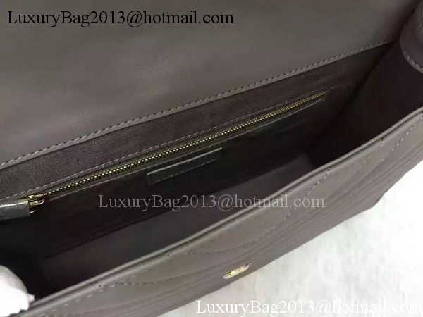 YSL Classic Monogramme Flap Bag Calfskin Leather Y26588 Grey