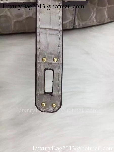 Hermes MINI Kelly 22cm Tote Bag Croco Leather KL22 Grey