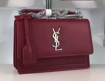 Yves Saint Laurent Cross-body Shoulder Bag Y8816 Burgundy