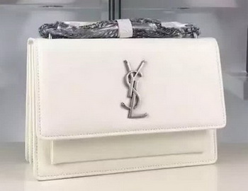 Yves Saint Laurent Cross-body Shoulder Bag Y8816 White