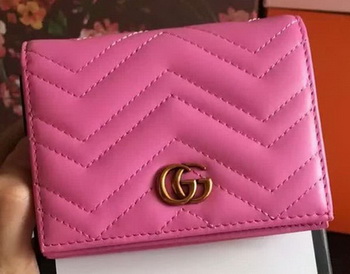 Gucci GG Marmont Card Case 443125 Rose