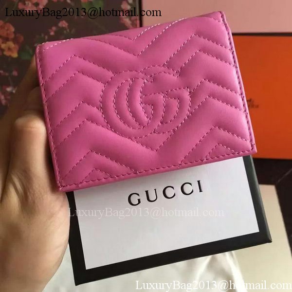 Gucci GG Marmont Card Case 443125 Rose