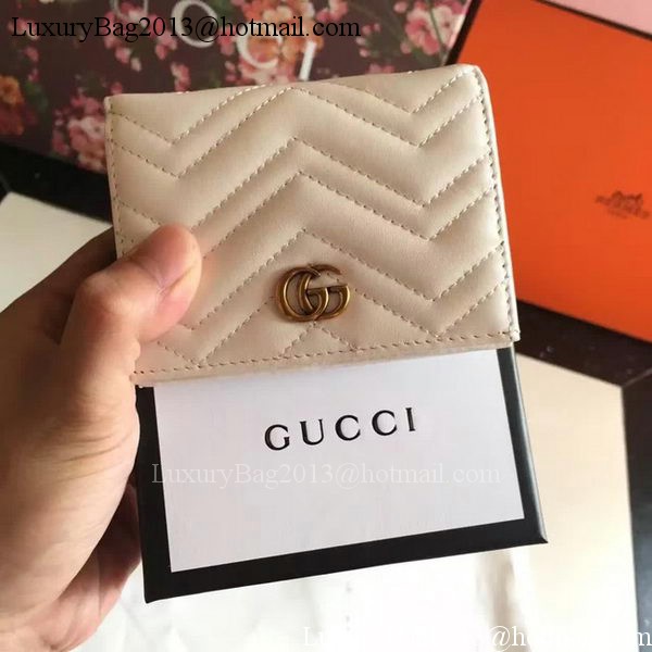 Gucci GG Marmont Card Case 443125 White