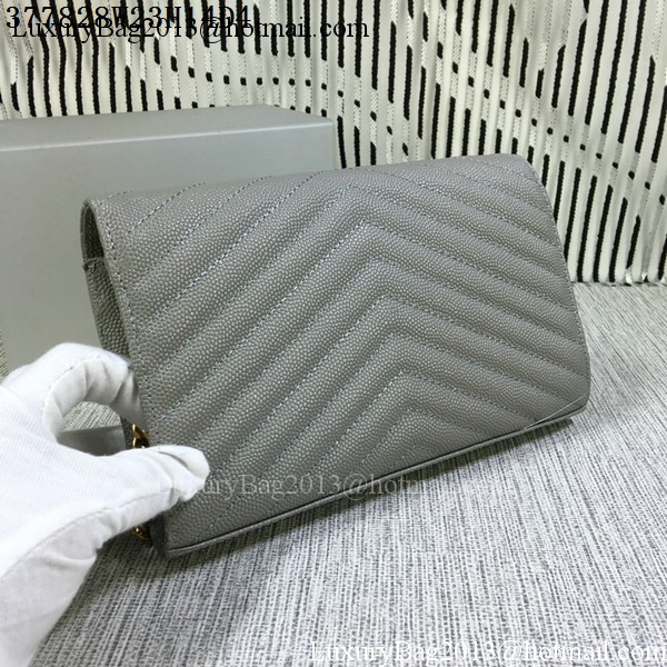 YSL Classic Monogramme Flap Bag Cannage Pattern Y377828L Grey