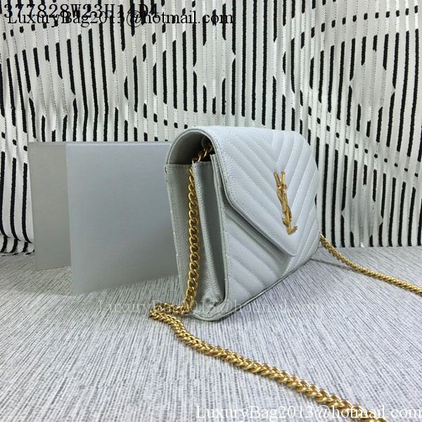 YSL Classic Monogramme Flap Bag Cannage Pattern Y377828L OffWhite