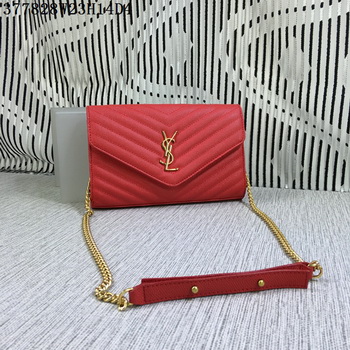 YSL Classic Monogramme Flap Bag Cannage Pattern Y377828L Red