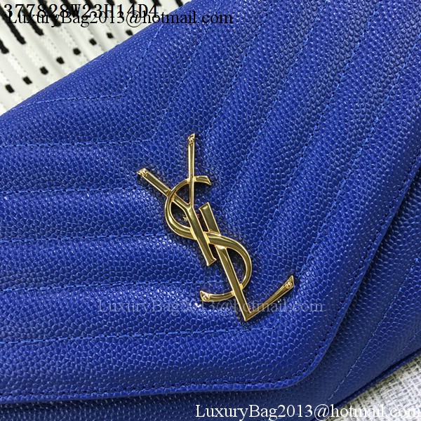 YSL Classic Monogramme Flap Bag Cannage Pattern Y377828L Royal