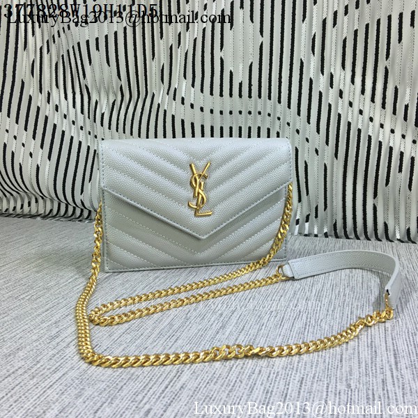 YSL Classic Monogramme Flap Bag Cannage Pattern Y377828S OffWhite