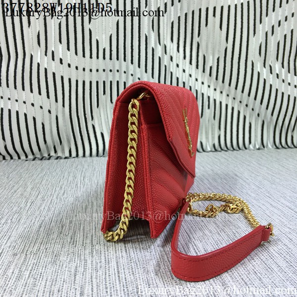 YSL Classic Monogramme Flap Bag Cannage Pattern Y377828S Red