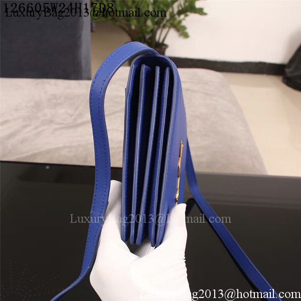 Yves Saint Laurent Monogramme Cross-body Shoulder Bag 126605 Blue