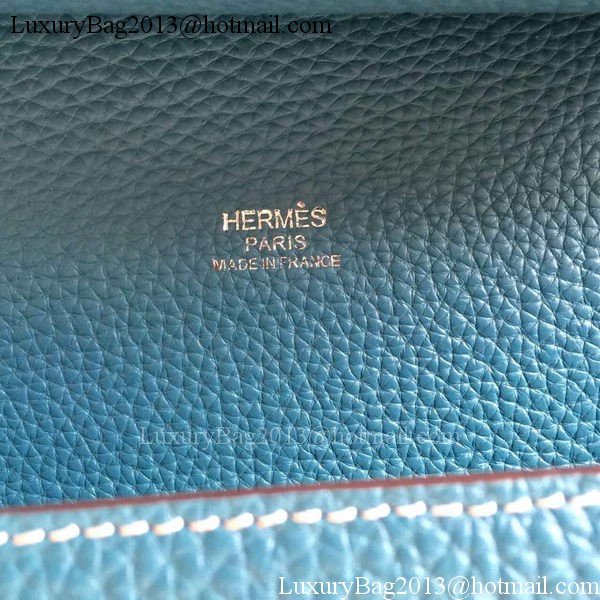 Hermes Jypsiere 31CM Shoulder Bag Calfskin Leather H0880 Blue