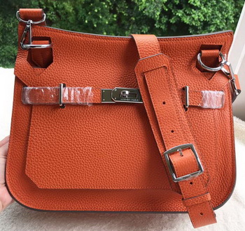 Hermes Jypsiere 31CM Shoulder Bag Calfskin Leather H0880 Orange