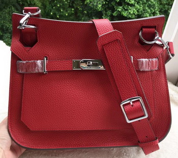 Hermes Jypsiere 31CM Shoulder Bag Calfskin Leather H0880 Red