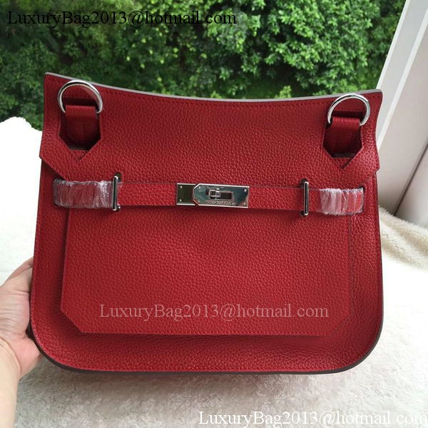 Hermes Jypsiere 31CM Shoulder Bag Calfskin Leather H0880 Red