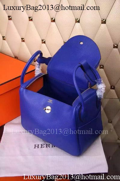 Hermes Lindy 30CM Leather Shoulder Bag H0881 Blue
