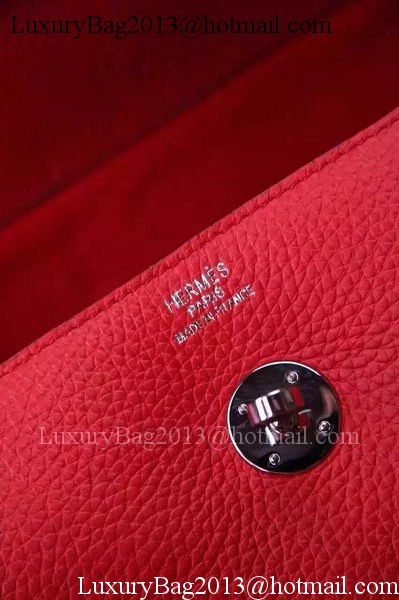 Hermes Lindy 30CM Leather Shoulder Bag H0881 Red