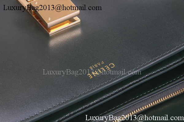 Celine Classic Box Flap Bag Calfskin Leather C3369 Green