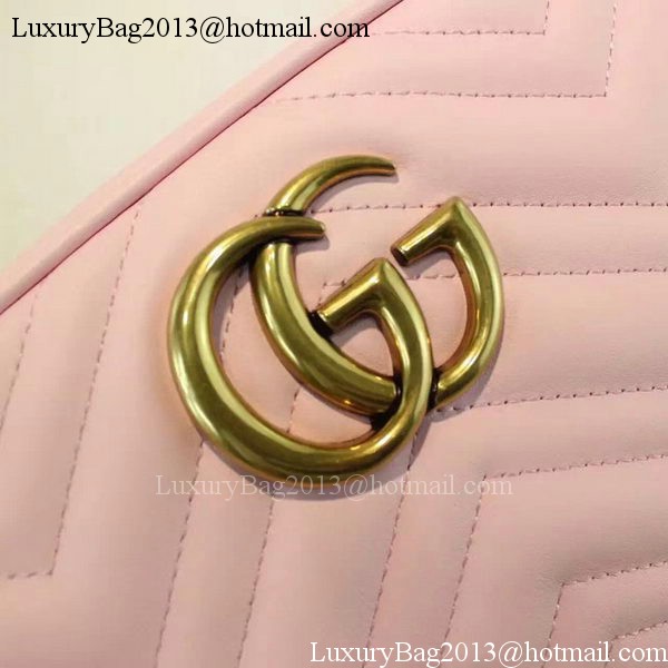 Gucci GG Marmont Matelasse Shoulder Bag 447632 Pink
