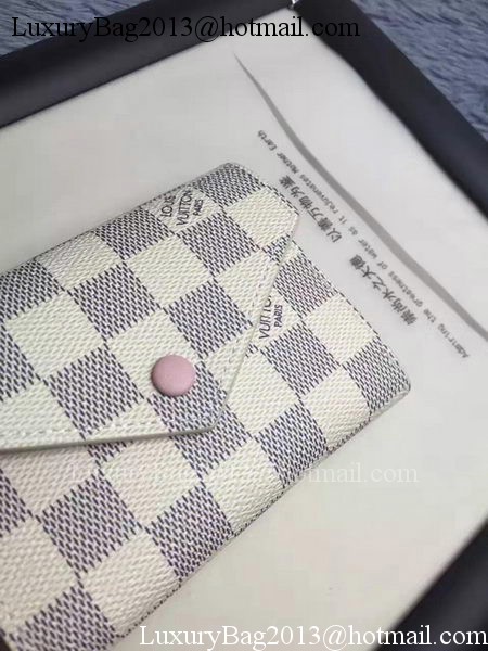 Louis Vuitton Damier Azur Canvas VICTORINE WALLET N58114 Pink
