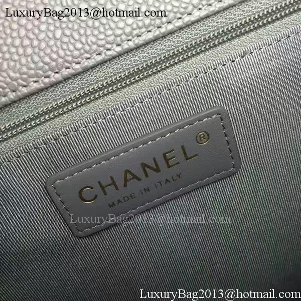 Boy Chanel Flap Bags Original Grey Cannage Pattern A67088 Gold
