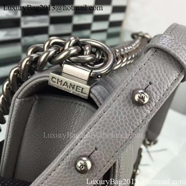 Boy Chanel Flap Shoulder Bag Cannage Pattern A67086 Grey