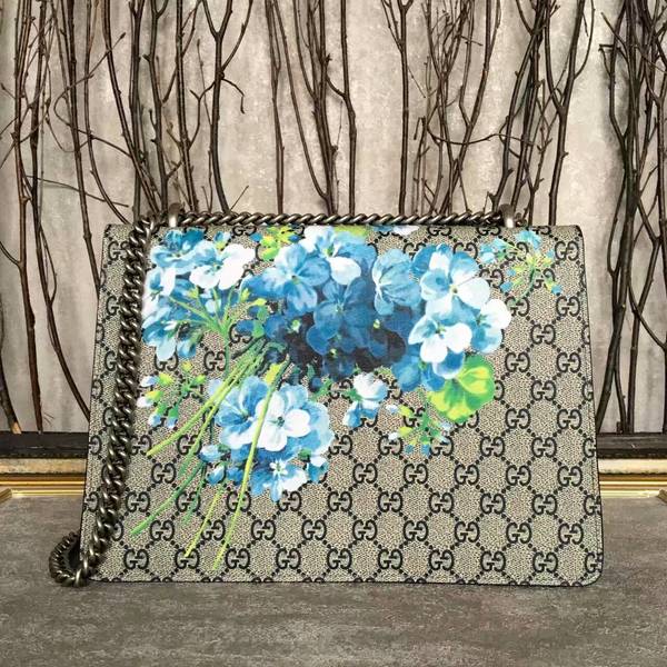 Gucci Dionysus GG Canvas Shoulder Bag 400235 Blue
