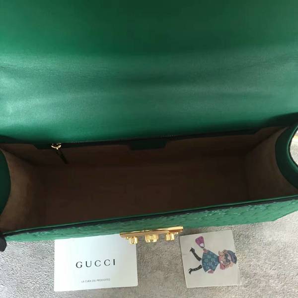 Gucci Padlock Series Gucci Signature Shoulder Bag 409486 Green