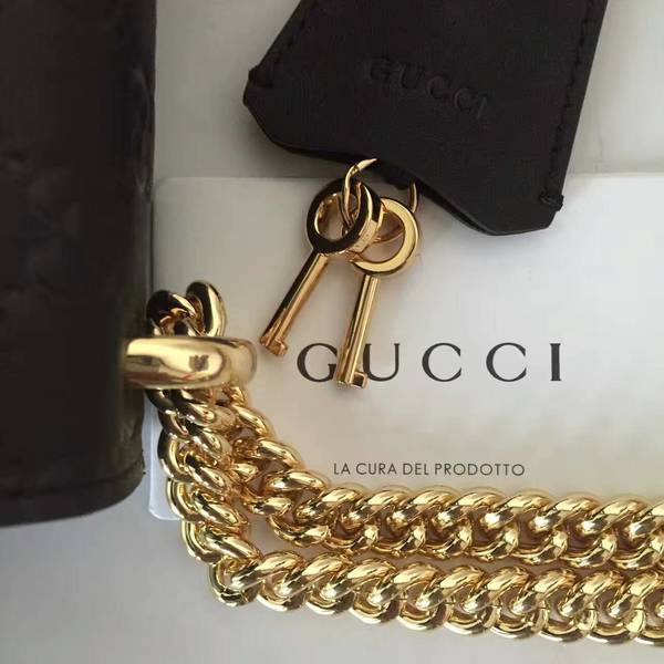 Gucci Padlock Gucci Signature Mini Shoulder Bag 409487A Black Gucci Padlock Gucci Signature Mini Shoulder Bag 409487A Black
