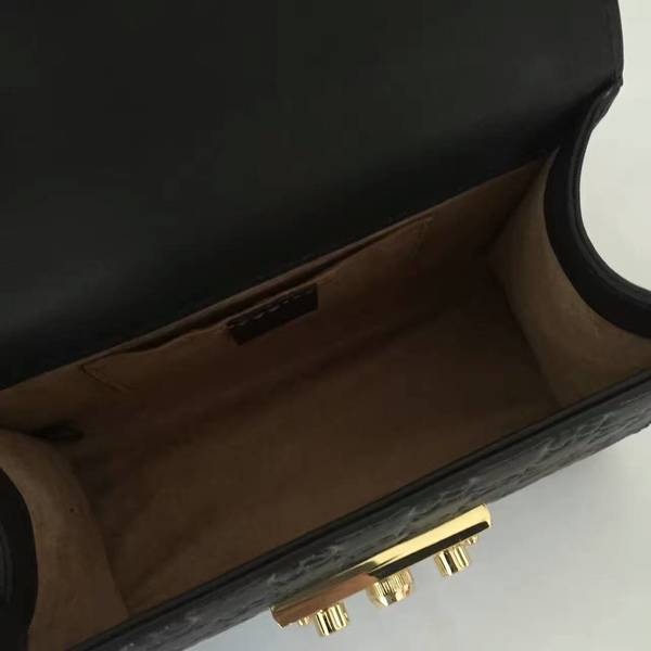 Gucci Padlock Gucci Signature Mini Shoulder Bag 409487A Black Gucci Padlock Gucci Signature Mini Shoulder Bag 409487A Black