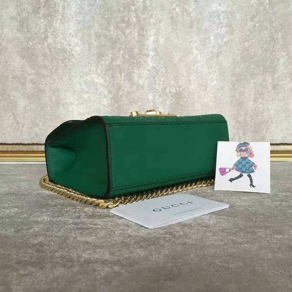 Gucci Padlock Gucci Signature Mini Shoulder Bag 409487A Green Gucci Padlock Gucci Signature Mini Shoulder Bag 409487A Green