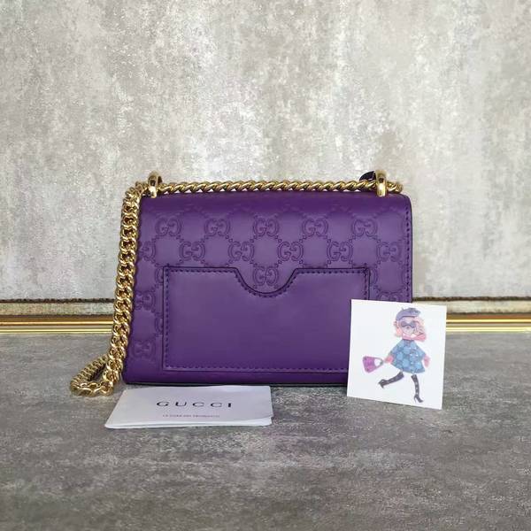 Gucci Padlock Gucci Signature Mini Shoulder Bag 409487A Purple
