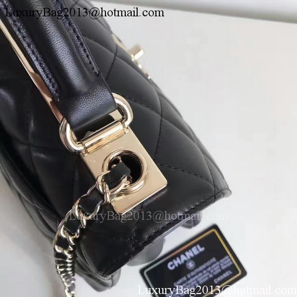 Chanel Classic Top Flap Bag Black Original Sheepskin Leather A92236 Gold
