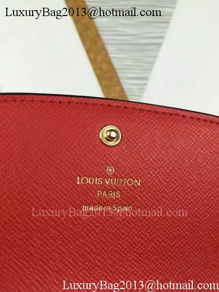 Louis Vuitton Monogram Canvas Emilie Wallet M60696 Red