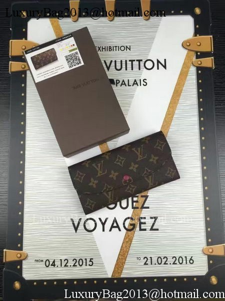 Louis Vuitton Monogram Canvas Emilie Wallet M60696 Wine