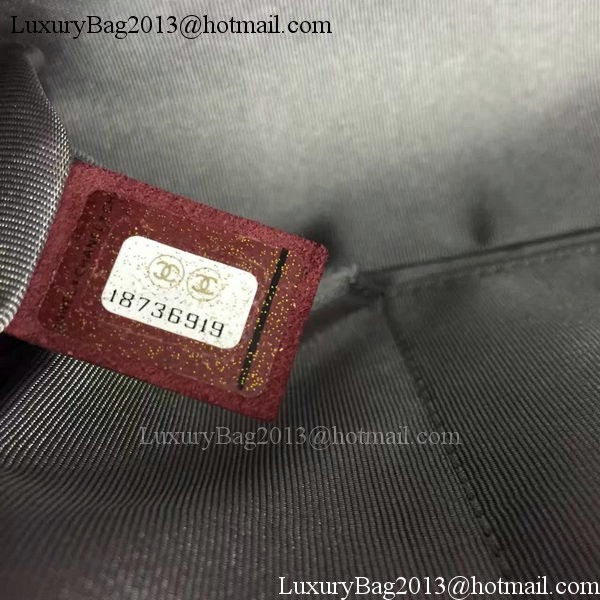 Boy Chanel Flap Bag Wine Original Sheepskin Leather A67088 Silver