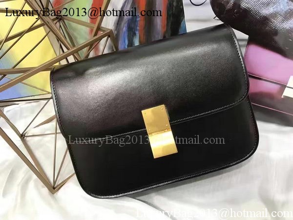 Celine Classic Box Flap Bag Smooth Leather C20447 Black