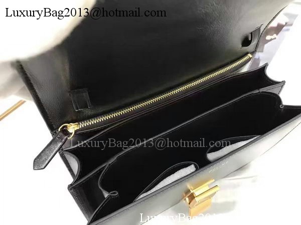 Celine Classic Box Flap Bag Smooth Leather C20447 Black