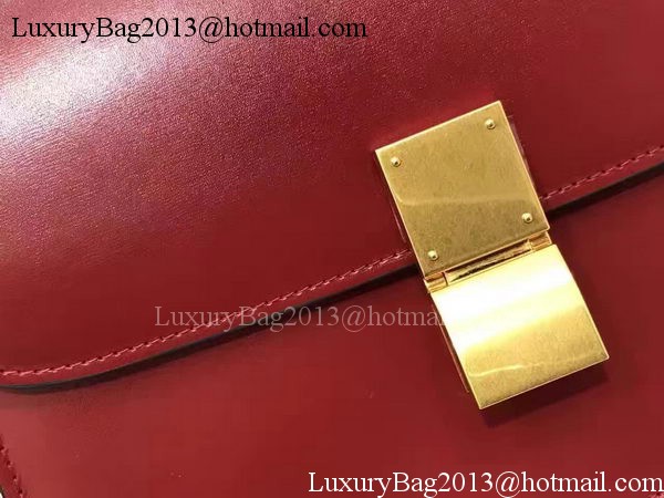 Celine Classic Box Flap Bag Smooth Leather C20447 Red