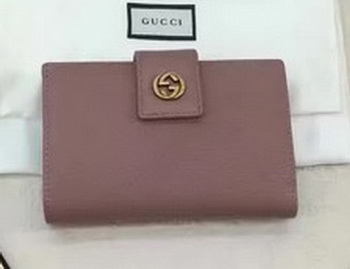 Gucci Calfskin Leagther Wallet 337023 Pink