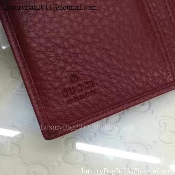 Gucci Calfskin Leagther Wallet 337023 Red