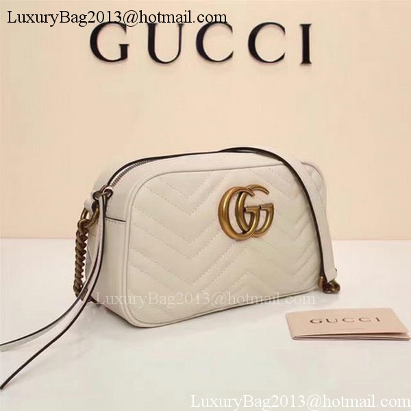 Gucci GG Marmont Matelasse Shoulder Bag 447632 OffWhite