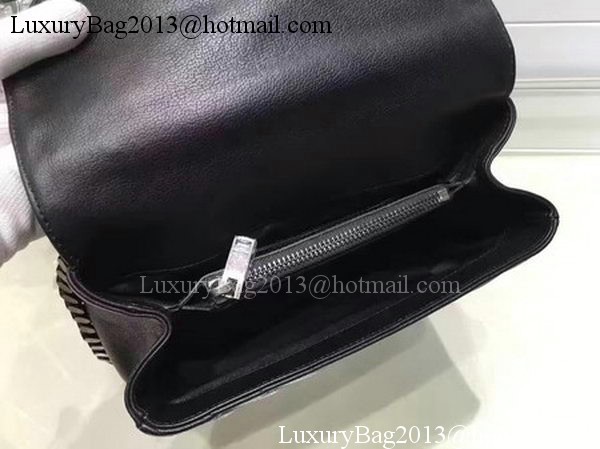 YSL Classic Monogramme Flap Bag Calfskin Leather Y22369 Black