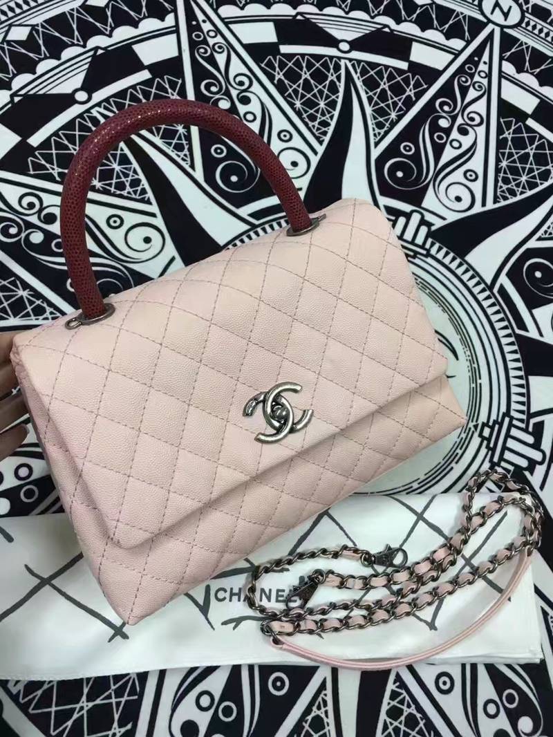 Chanel Classic Top Flap Bag Original Leather A98088 Pink