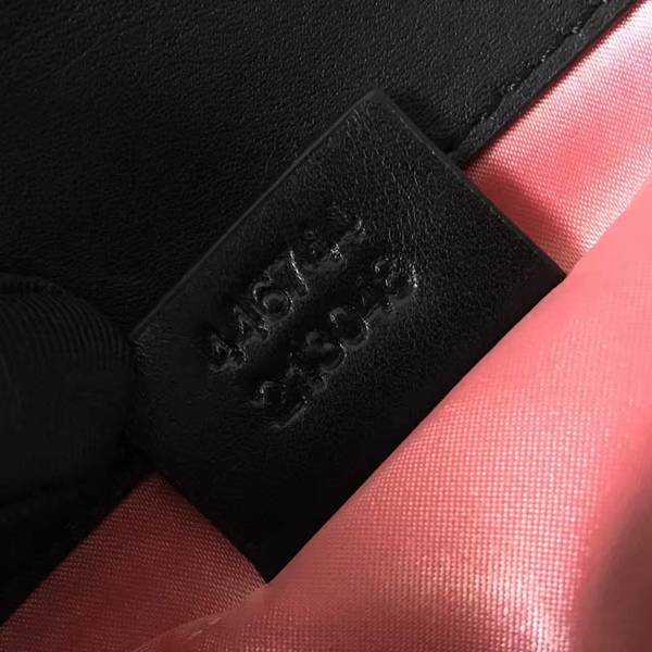 Gucci GG Marmont Suede Leather Mini Shoulder Bag 446744 Black