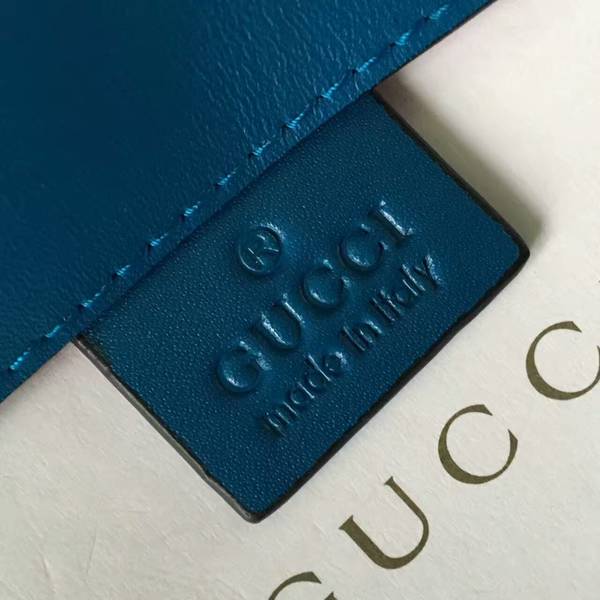 Gucci GG Marmont Suede Leather Mini Shoulder Bag 446744 Blue