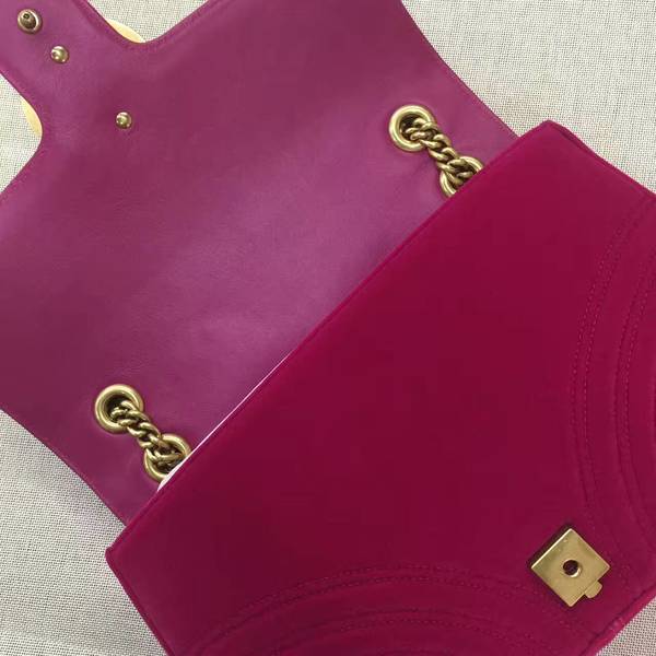 Gucci GG Suede Leather Shoulder Bag 443496 Wine