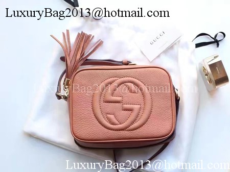 Gucci Soho Metallic Leather Disco Bag 308364 Brown