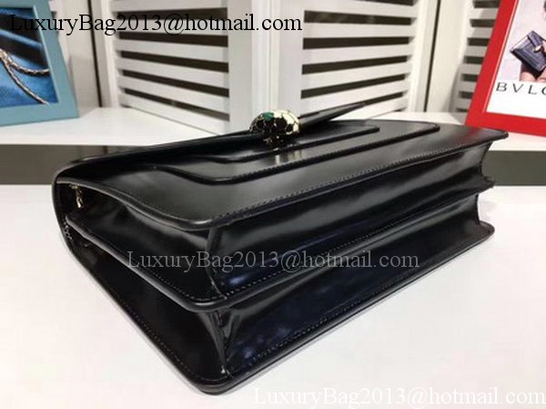 BVLGARI Medium Shoulder Bag Calfskin Leather BG2281 Black